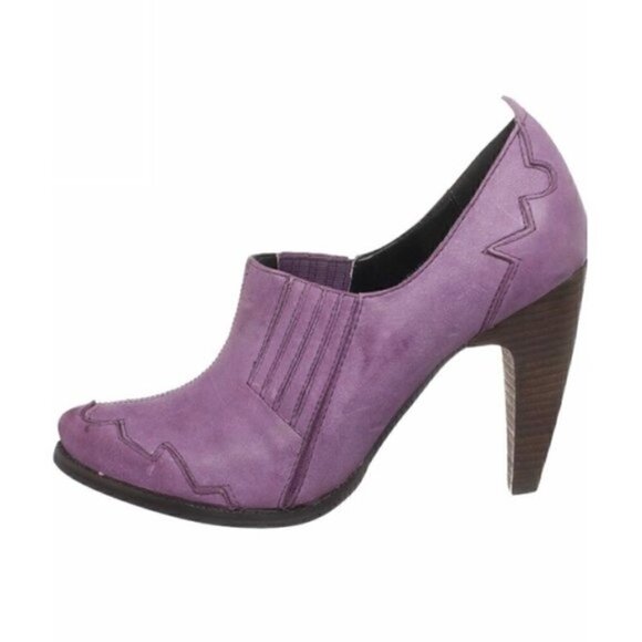 Envy Ankle Bootie 10 Western Style Leather Crushin Mauve Cowgirl Southern - Picture 8 of 10